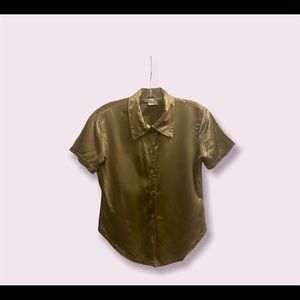 Vintage olive green women’s blouse